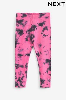 Black/Pink Tie Dye Printed Leggings (3-16yrs) (D50524) | €7 - €14