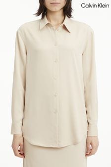 Calvin Klein bela sproščena srajca iz recikliranega materiala Cdc (D50847) | €74