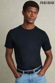 Reiss Navy Bless Marl Crew Neck T-Shirt (D50926) | $50