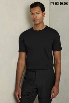 Reiss Black Bless Marl Crew Neck T-Shirt (D50927) | $50