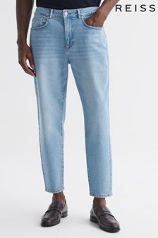 Reiss Washed Blue Portabello Tapered Slim Fit Acid Wash Jeans (D50936) | LEI 974