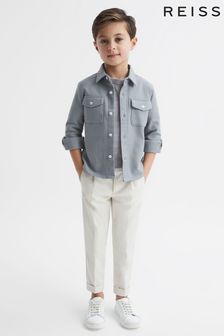 淡藍色 - Reiss Carlo长袖织纹衬衫式外套 (D50946) | NT$2,520