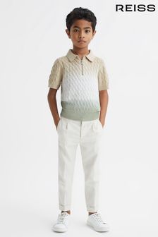 Reiss Sage Micah Senior Ombre Half Zip Polo T-Shirt (D50967) | OMR32