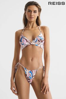 Reiss Multi Jamila Tie Side Printed Bikini Bottoms (D50982) | ₪ 292