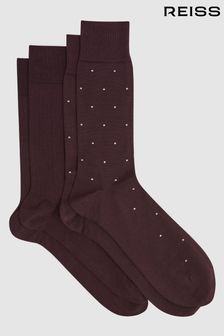 Reiss Bordeaux Graham 2 Pack of Socks (D50991) | $49
