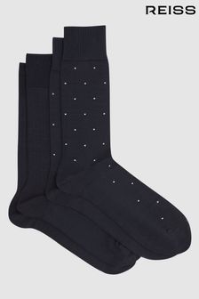 Reiss Navy Graham 2 Pack of Socks (D50993) | kr365