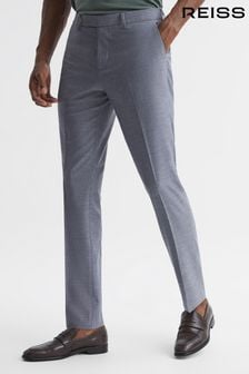 Reiss Airforce Blue Fold Slim Fit Trousers (D51021) | ₪ 1,006