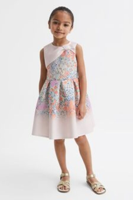 وردي شاحب - Reiss Emily Floral Dress (D51060) | 28 ر.ع