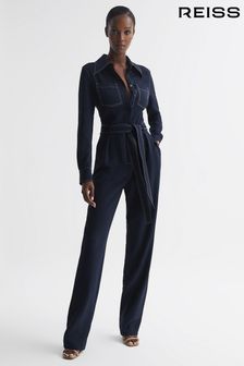 Reiss Navy Lara Fitted Jumpsuit (D51063) | 387 €
