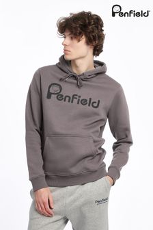 Penfield Kapuzensweatshirt mit Bärenlogo auf der Brust, Grau (D51233) | 94 €