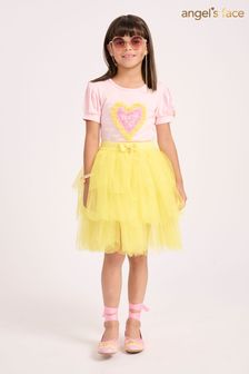 Angel's Face Lemon Yellow Petal Tiered Skirt (D51332) | €34 - €37