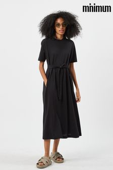 Črna srednje dolga obleka Minimum Lyina (D51366) | €48
