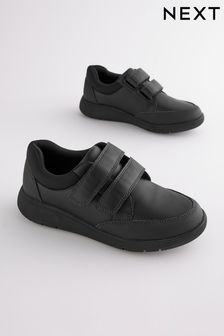 Черный - Школьные туфли на липучках с ремешком (D51386) | 18 760 тг - 22 780 тг