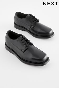 أسود - حذاء مدرسي جلد برباط علوي (D51399) | 169 د.إ - 218 د.إ