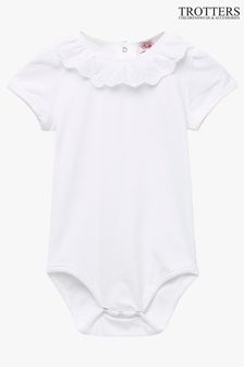 Trotters London Little White Katie Anglaise Body
