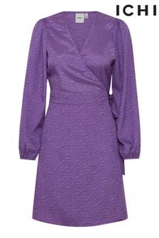 ICHI Purple Mini Wrap Dress (D51472) | €41