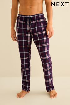 Plum Purple Check Motionflex Cosy Pyjama Bottoms (D51519) | $31