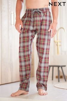 Rdeča - Krtačen tkana karirasta pižama spodnji del (D51525) | €10
