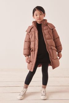 Pink/Mink Shower Resistant Double Stitch Padded Coat (3-16yrs) (D51860) | $63 - $79