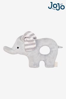 JoJo Maman Bébé Grey Stripe Elephant Rattle (D51880) | €11.50