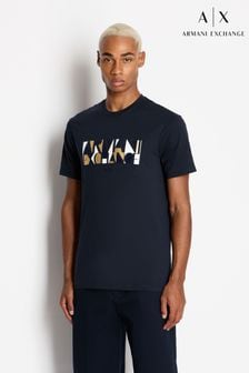 Armani exchange clearance navy blue shirt