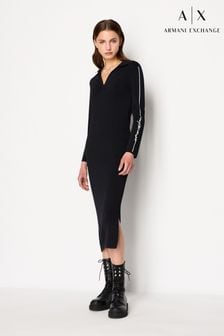 Черное трикотажное платье Armani Exchange (D52064) | €119