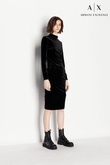 Czarna aksamitna sukienka Armani Exchange (D52070) | 442 zł