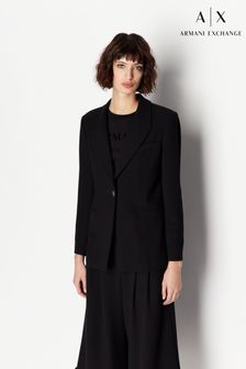 Черный пиджак из пике Armani Exchange (D52088) | €144