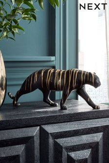 Black Petra the Panther Gold Drip Ornament (D52304) | $85