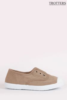 Platneni čevlji naravne barve Trotters London Toffee Plum (D52595) | €17 - €21