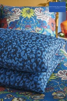 Matthew Williamson Set of 2 Blue Gardenia Cotton Oxford Pillowcases (D53095) | ₪ 116