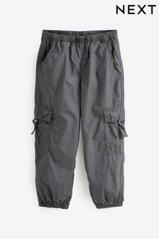 Charcoal Jersey Lined Parachute Cargo Trousers (3-16yrs) (D53120) | €18 - €23