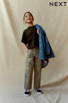 Зеленый хаки - Прямые брюки карго (3-16 лет) (D53123) | €23 - €29