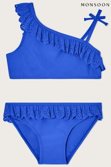 Monsoon Bikini mit Rüschen und Zierausschnitten, Blau (D53193) | 19 € - 23 €