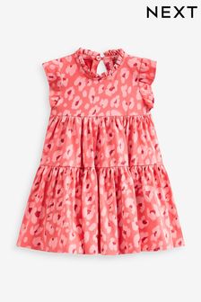  (D53236) | HK$87 - HK$105 粉色 - 短袖分層平織連衣裙 (3個月至7歲)
