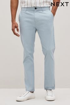 Svetlo modra - Raztegljive chino hlače (D53327) | €8