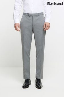 River Island Grey Skinny Twill Suit Trousers (D53345) | 246 SAR