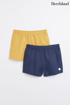 River Island Blue Plain Multipack Swim Shorts (D53357) | ₪ 136