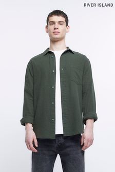 River Island Green Linen Regular Fit Shirt (D53393) | 48 €