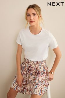 Pink Linen Mix Mini Skirt (D53413) | €15