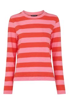 Whistles Red Striped Pocket Top (D53456) | €30