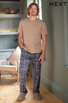 Pyjama-Set mit Karos aus gebürstetem Webstoff (D53550) | 23 €