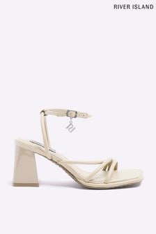 River Island Brown Wide Fit Strappy Heeled Sandals (D53573) | €19