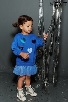 Blue Sequin Sweat Party Dress (3mths-7yrs) (D53758) | $23 - $26
