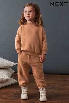 Brown Soft Touch Jersey Top and Joggers Set (3mths-7yrs) (D53761) | 63 SAR - 79 SAR