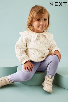 Lilac Purple Quilted Collared Sweatshirt and Leggings Set (3mths-7yrs) (D53809) | €16 - €19