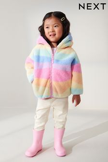 Rainbow Teddy Borg Fleece Zip Through Jacket (3mths-7yrs) (D53829) | $24 - $27