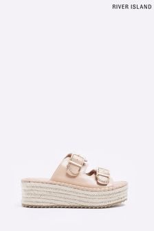 River Island Pink Backless Wedge Espadrille Shoes (D53987) | 63 €