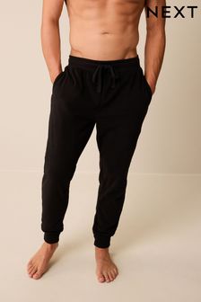 Black Thermal Fleece Cuffed Pyjama Bottoms (D54070) | $28