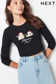 T-shirt Noël à manches longues (D54353) | €14